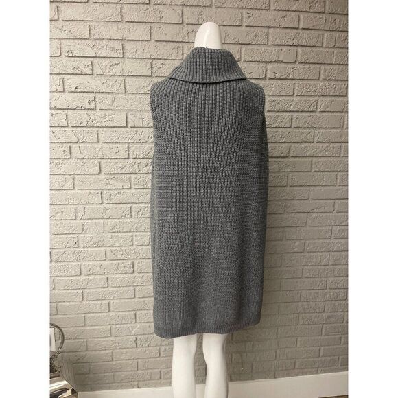 Zenana Outfitter Women Turtleneck Chunky Poncho Sweater Size S - Picture 5 of 10